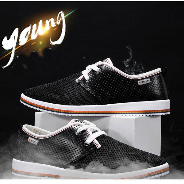 Summer Men's Casual Shoes  Trend Breathable Mesh Shoes Hollow