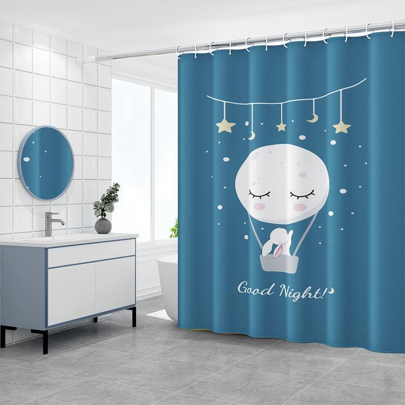 Bathroom Shower Curtain, Waterproof Cloth Partition Curtain, Mildew-proof Hanging Curtain, Bedroom Curtain, Bathroom Waterproof Curtain