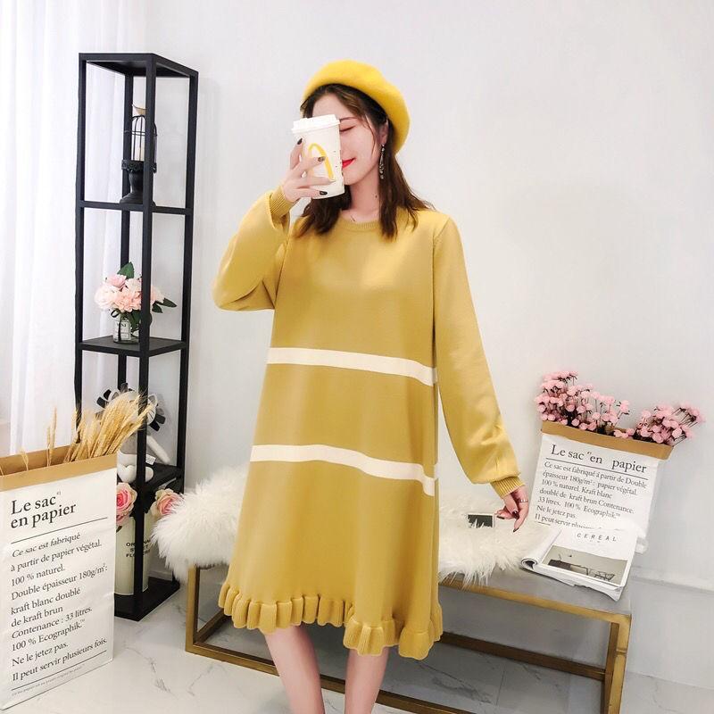 Spring and Autumn Loose Plus Size Sweater Fashion Knitted Casual Bottoming Shirt Slimming Women's Dress