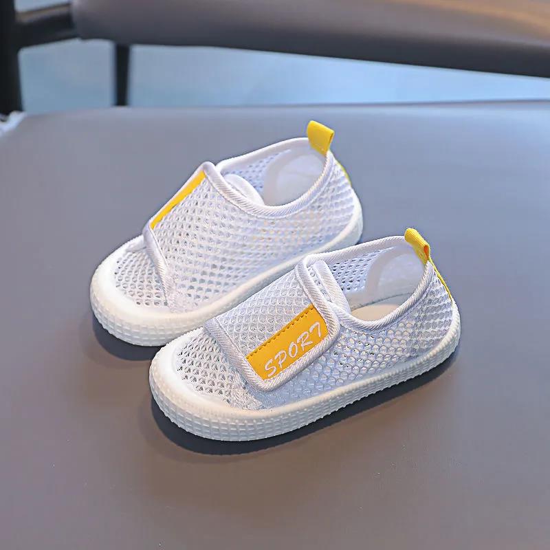 Children's Summer Sneakers Hollow Mesh Shoes Baby Soft-soled Indoor Shoes Girls White Shoes Boys