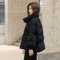 Women's Down Padded Jacket Short Loose Hong Kong Style Thickened Bread Coat Cotton-padded Jacket Coat