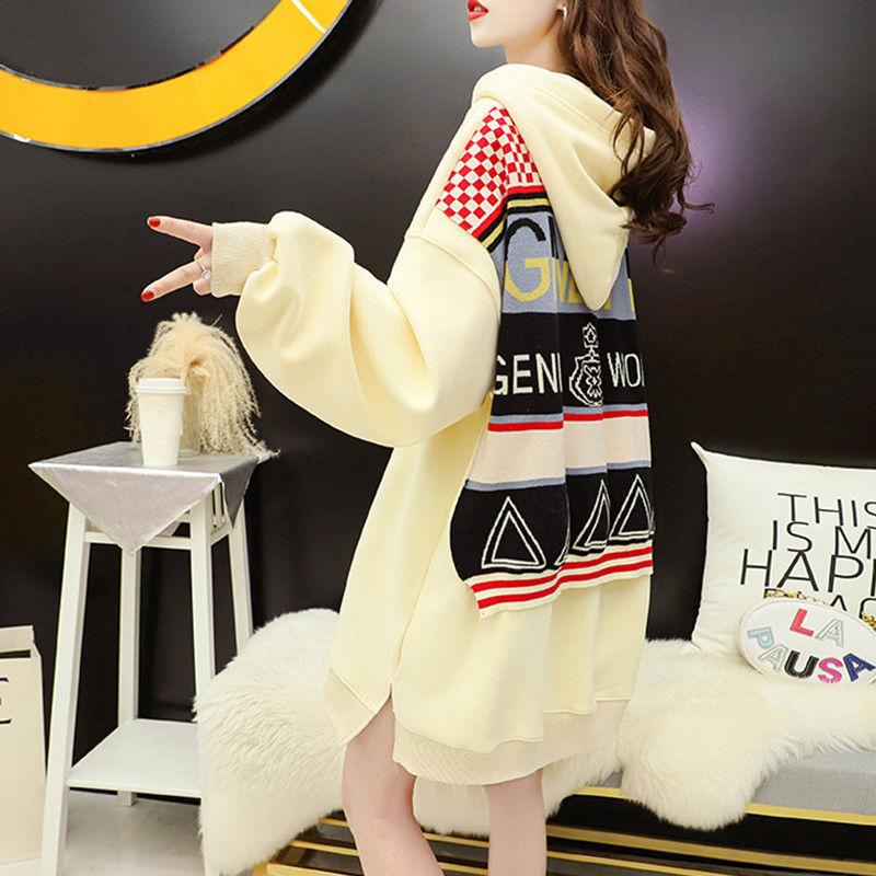 Fashion Spring and Autumn Thin Female Sweater Wild Hat Loose Korean Version Leisure Blouse