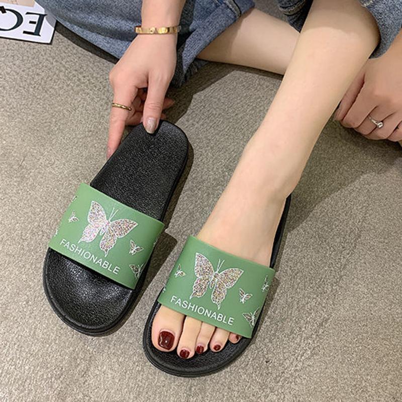 Slippers Women's Summer Non-slip Deodorant Indoor and Outdoor Wear Personalized Korean Fashion Flat Bottom All-match Slippers