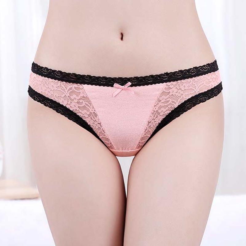 6 Pieces/set of Underwear Lace G String Underwear Female T Back Sexy Fashion Hollow Wide Belt Ladies Transparent Panties