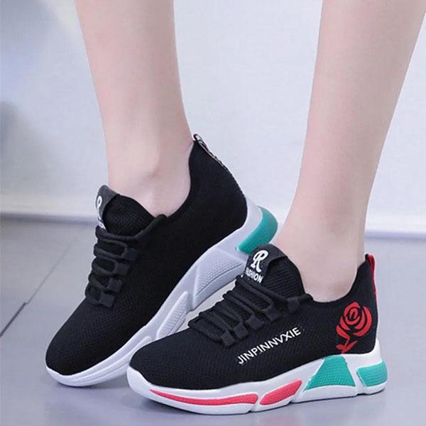 Women's Spring and Summer Large Size Flat Sneakers Female Autumn Lightweight Print Casual Sports Shoes