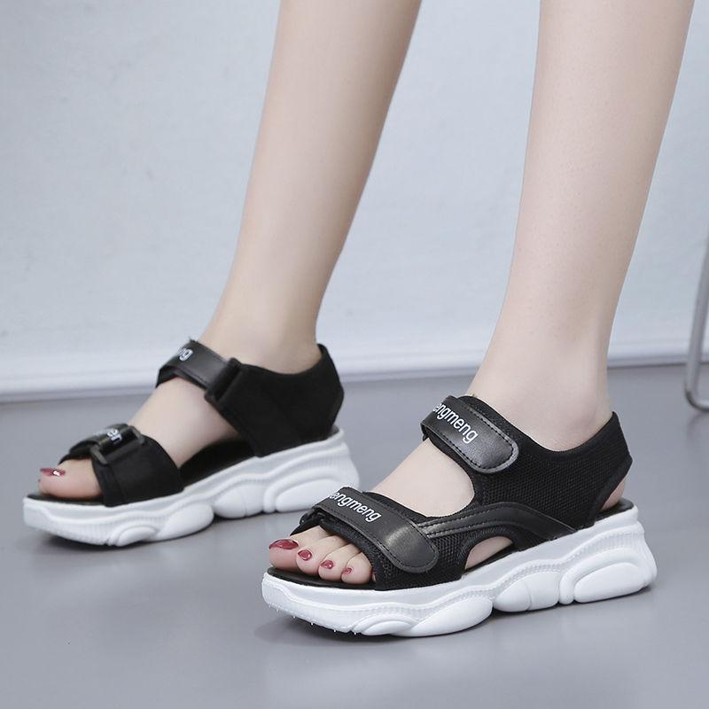 Summer Women's Sandals Sports Platform Student Beach Shoes Korean Style All-match Flat Women's Shoes