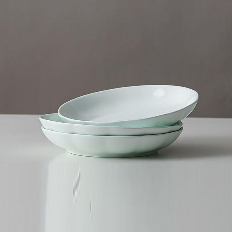 Household Dishes Creative Ceramic Bowl Dishes Simple Pure Color Dishes Pumpkin Bowl Dishes