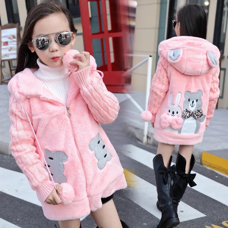 Girls Jacket 2019 Autumn Winter Jacket for Girls Fur Coat Kids Jacket Children Outerwear Coat