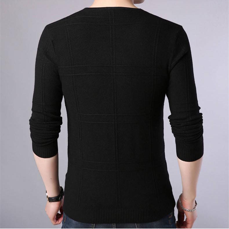 Autumn Winter Men's Sweater Men's V-Neck Casual Sweater Men's Slim Fit Brand Knitted Pullovers