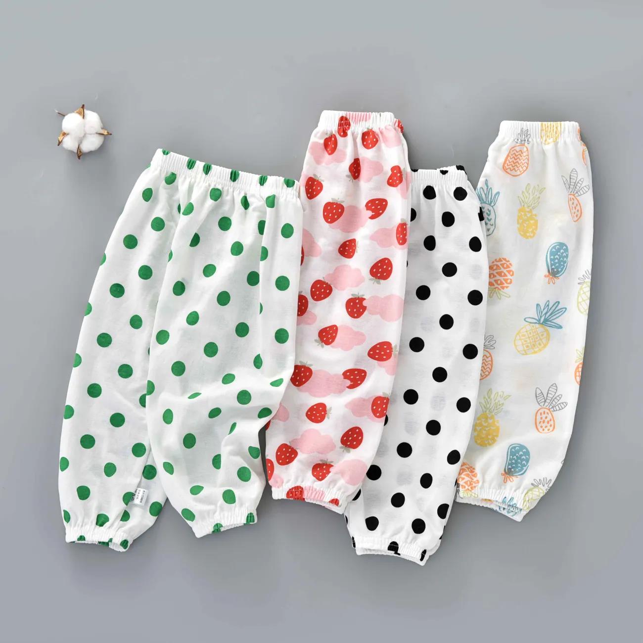 Children's Mosquito Pants Baby Summer Clothes Thin Baby Loose Long Boys and Girls Middle and Small Children's Ice Silk Pajamas