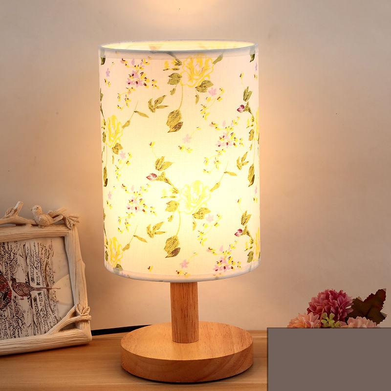 Creative Solid Wood Bedroom Bedside Simple Modern Creative Decoration Night Light Warm Light Table Lamp Energy-saving Bedside Lamp