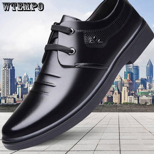 Leather Men Shoes Brand Casual Loafers Moccasins Breathable Slip on Black Business Shoes