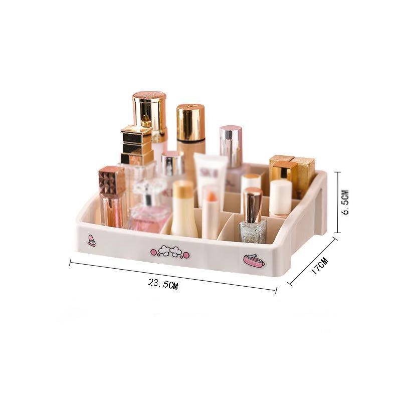 Cosmetic Storage Box Desktop Make Up Cosmetics Organizer for Bedroom Plastic Toiletries Makeup Jewelry Storage Box