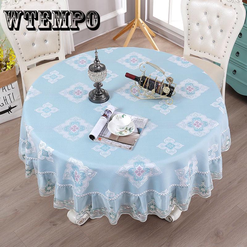 Tablecloth Round Luxury Flower Print Tablecloth