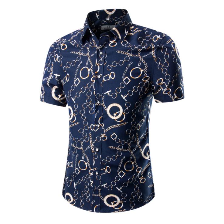 Summer Plus Size Men's Short-sleeved Shirt European and American Fashion Camouflage Casual Shirt