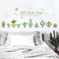 Cactus fresh sticker bedroom living room window decoration smiling plant wall stickers