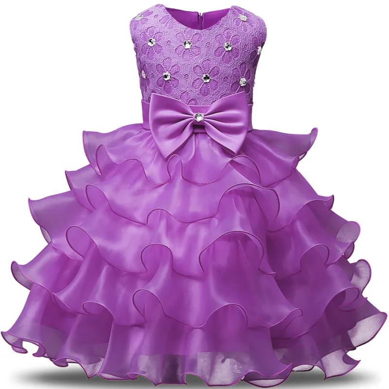 Girls Sleeveless Puffy Princess Dress Children's Wedding Show Dress Bow Western Style Dress