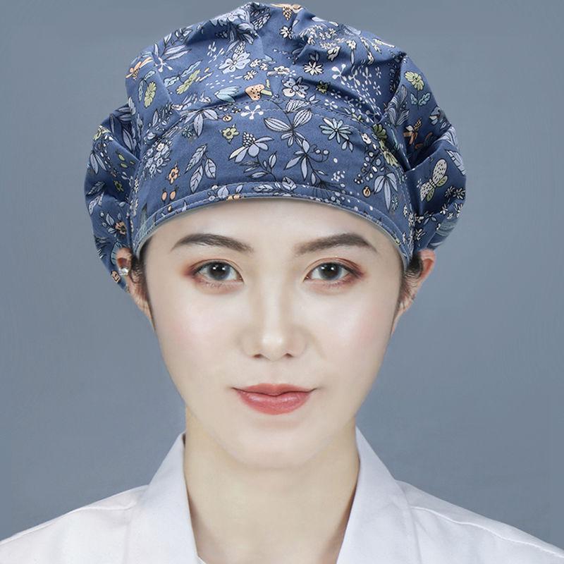 Unisex Adjustable Scrub Cap Sweatband Bouffant Hat Surgical Doctor Nurse Women Men Cute Pattern