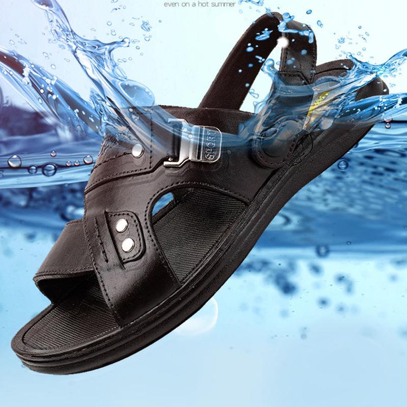 Summer Men's Sandals Soft Non-slip Korean Beach Shoes Casual Men's Sandals and Slippers