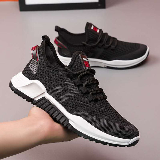 Men's Shoes Flying Woven Breathable Sports Shoes Men's Shoes Trendy Casual Shoes Korean Student Casual Shoes