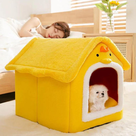 Kennel House Small Dog Teddy Sleeping Bed Removable Washable Cat House Dog House Pet Bed Doggy Cushion Basket Mats Four Seasons Universal