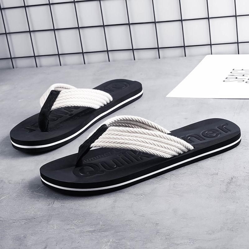 Slippers men's summer fashion wear wild casual pinch flip flops men's trend beach slippers