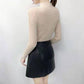 Autumn and Winter Mohair Sweater Short Slim-fit Inner Top Half High Collar Fashion Women's Bottoming Shirt