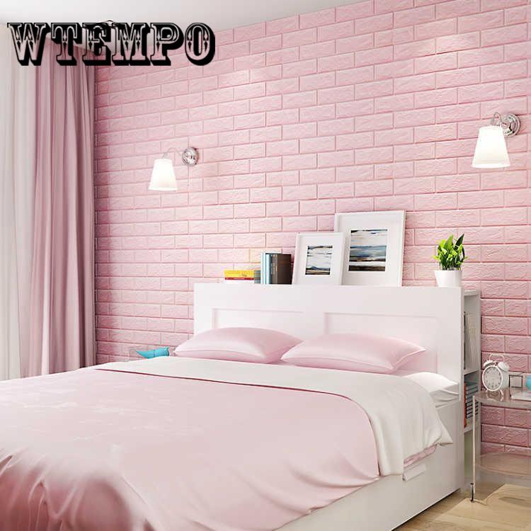 WTEMPO Brick Wall Sticker Creative Brick Pattern Wallpaper Waterproof Wall Sticker Home Decoration