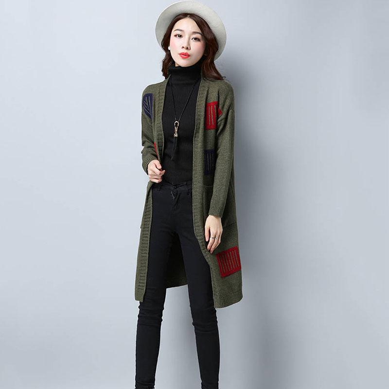 Cardigan Women Long Sleeve Female Elegant Pocket Knitted Outerwear Sweater High Quality