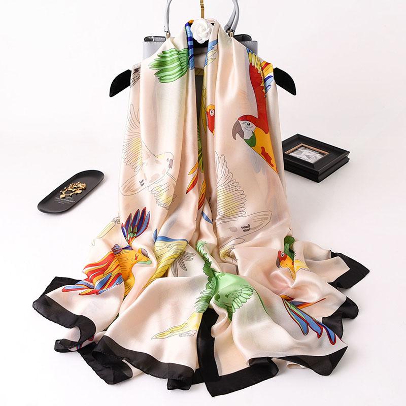 Autumn and Winter Ladies Scarf Fashion All-match Printing Silk Scarf Long Multi-function Scarf Shawl