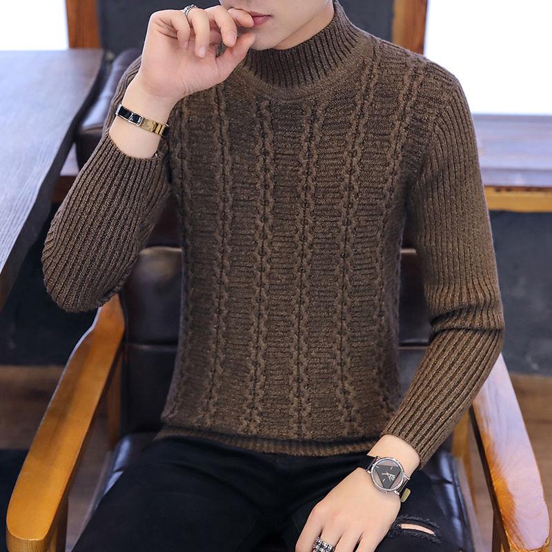 Cashmere Sweater Men Brand Clothing 2019 Autumn Winter Slim Warm Sweaters Turleneck Pullover Men Top