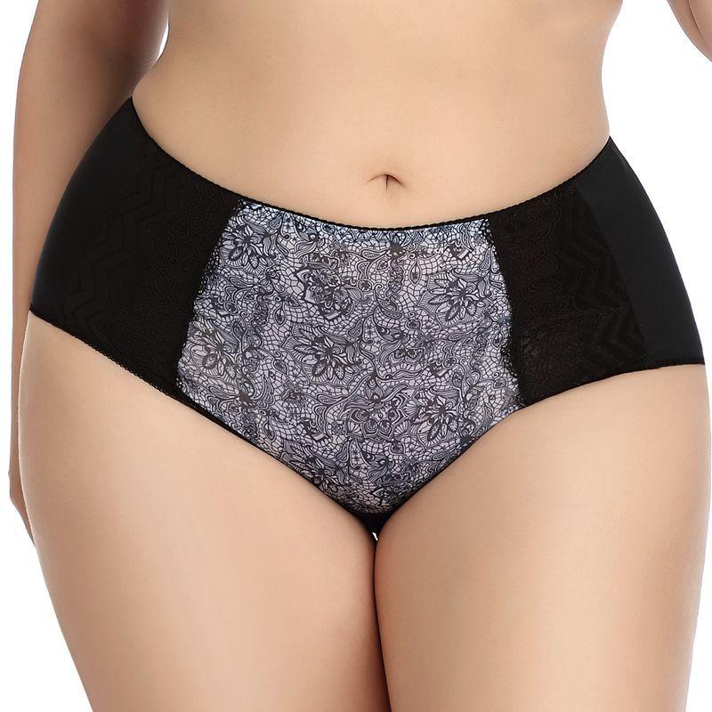 3pcs Large Version of Briefs, Large Size, Women's Printed Panties, Mid-waist, Breathable, Seamless, Anti-glare, Pure Cotton Crotch Underwear