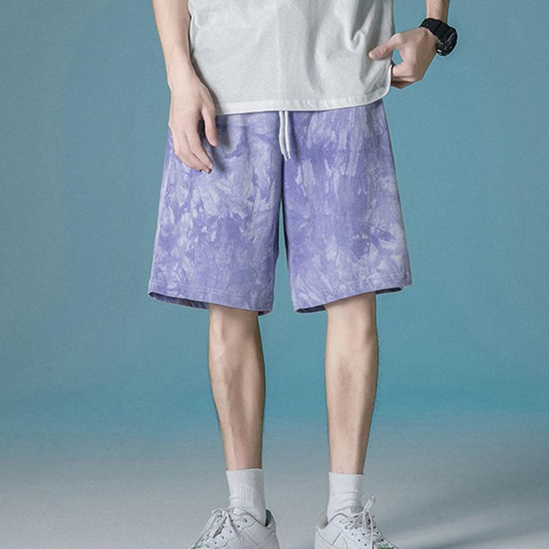 Summer Tie-dye Casual Shorts Men’s Outer Wear Thin Loose Loose Summer Korean Version of All-match Sports Five-point Pants