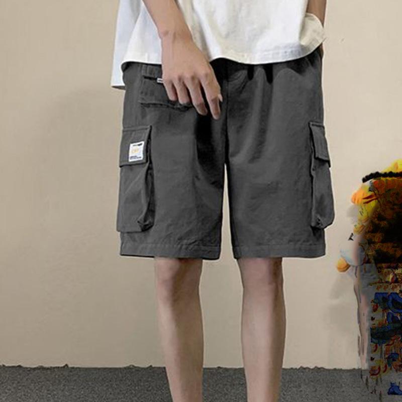 Casual Shorts Men's Summer Trend Wild Hong Kong Style Loose Five-point Pants Wear Thin Overalls