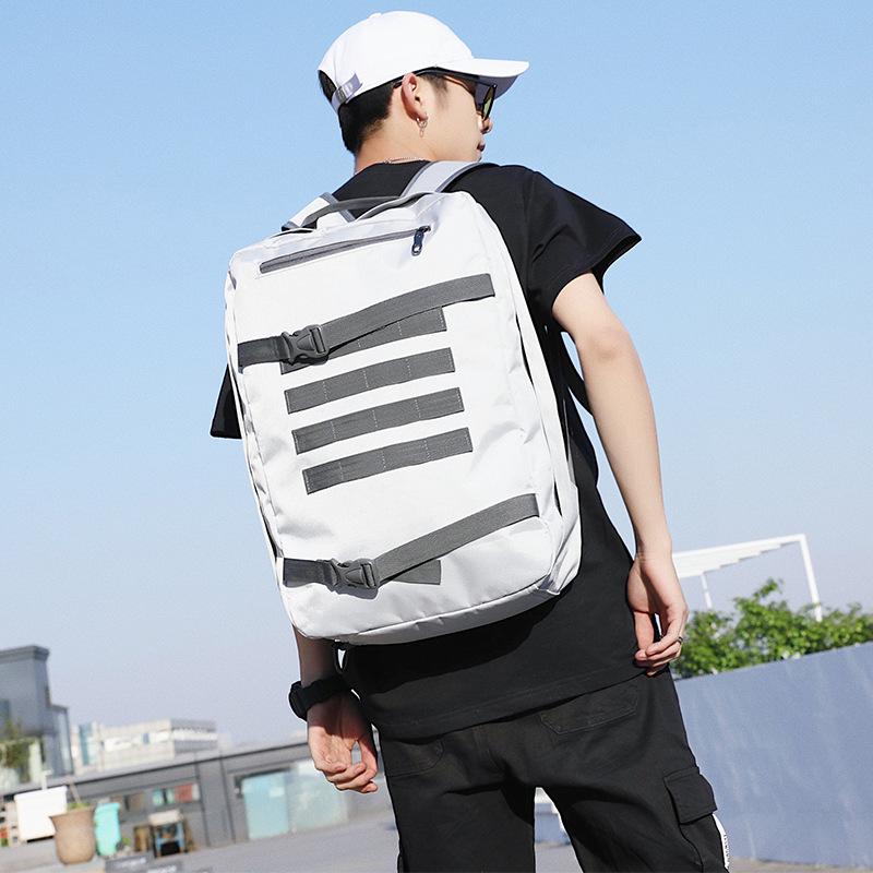 Canvas Backpack Men White Large Capacity Waterproof Student Computer Bag Outdoor Sports Travel Bags