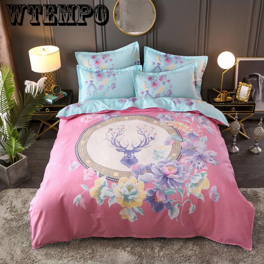 Bedding Household Items Set Four Sets of Comfortable Cotton Printed Quilt Bedroom