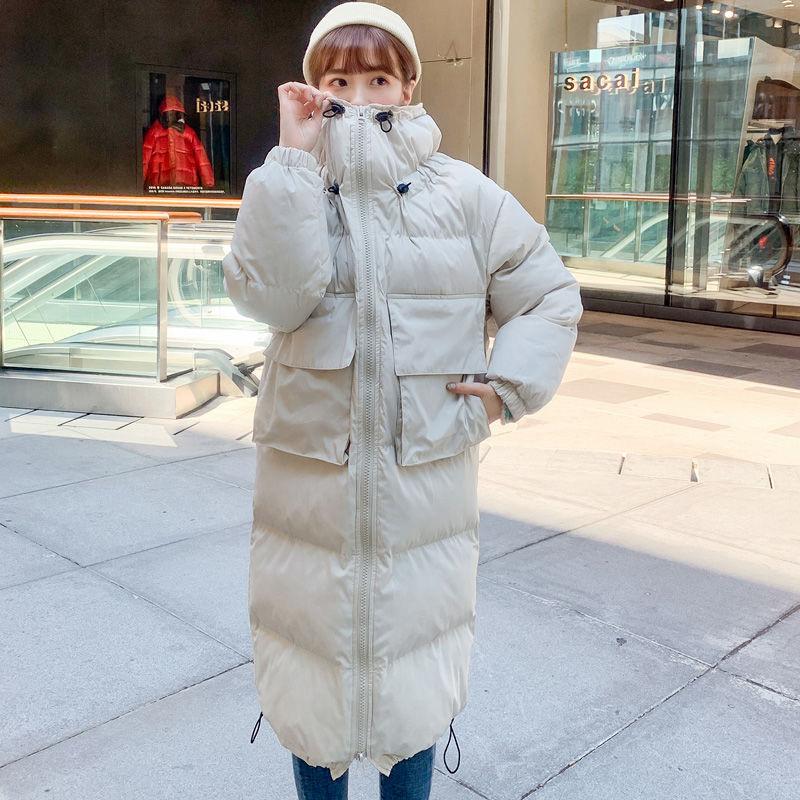 Cotton-padded Jacket Women's Mid-length Korean Style Loose Student Winter Down Padded Jacket Thick Warm Jacket