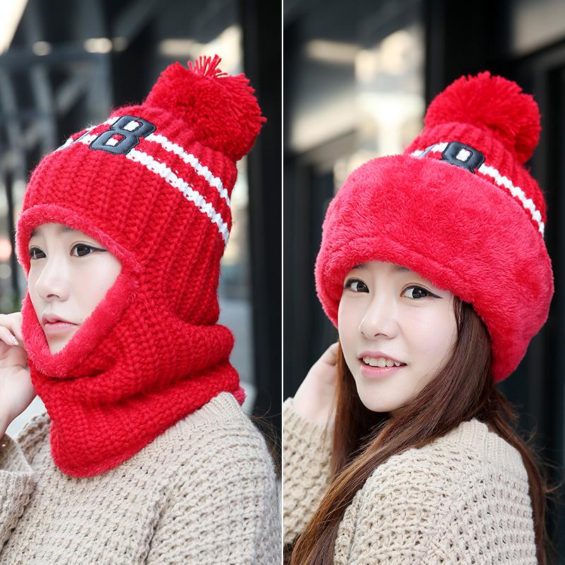 Hat Women Knitted Winter Hat Multi-function Scarf Beanies Knit Women Neck Warmer Skullies Bonnet