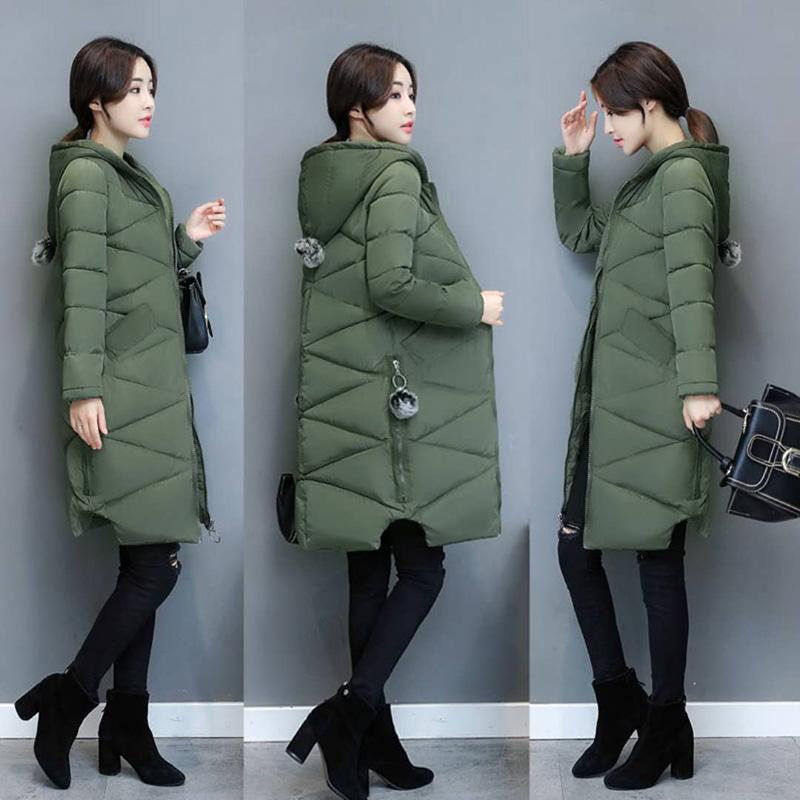 Winter Long Sleeve Warm Jacket Fashion Large Size Down Jacket Winter Woman's Cotton Clothing Woman's