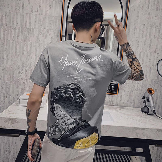 New Short-sleeved Men's Trendy All-match Blouse Summer Tide Brand Hip-hop T-shirt