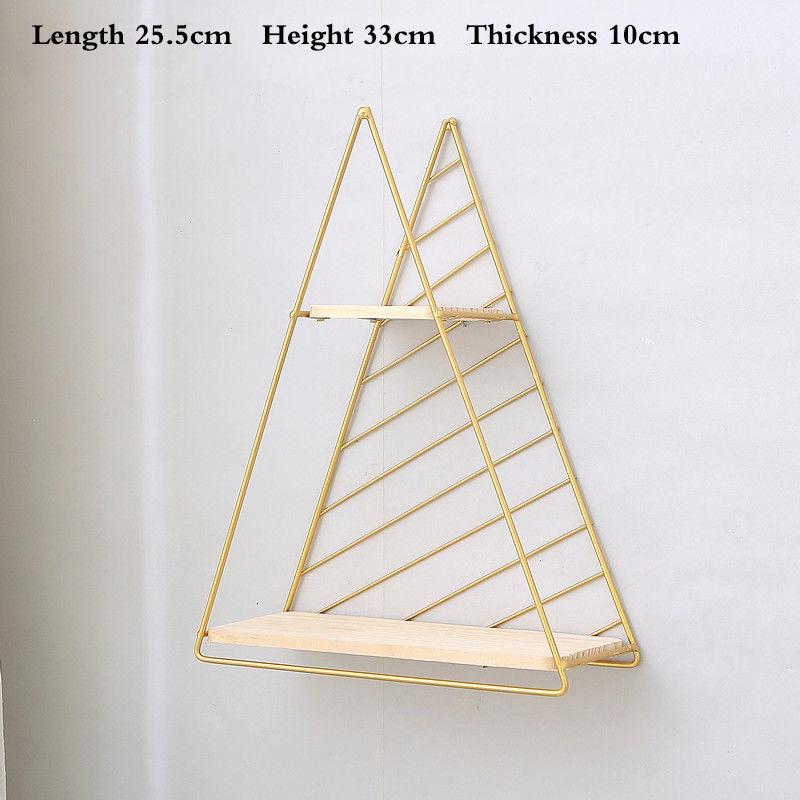 Nordic Wall Racks Living Room Wrought Iron Wall Wall Decoration Partition Wall Hanging Free Punching Wall Hanging Bookshelf