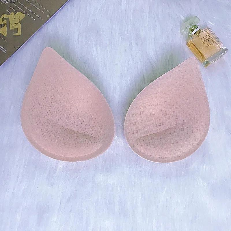 Natural Latex Insert Breast Pads Gather Support Thickened Push Up Bra Pads Underwear Wedding Dresses Accessories with One-piece Padded Underwear