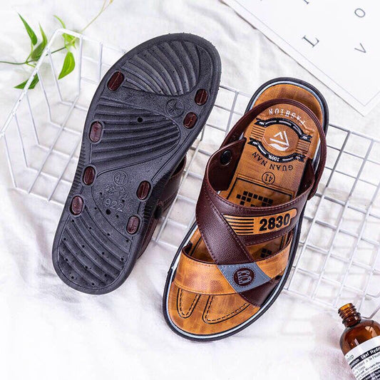 Summer Waterproof Non-slip Sandals Men's Soft Bottom Wear-resistant Sandals Dual-use Breathable Sandals Drag Men