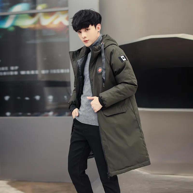 2021 New Cotton-padded Jacket Men's Winter Mid-length Thick Coat To Keep Warm and Large Size Youth Padded Jacket