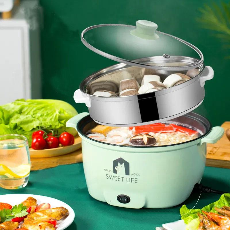 Electric Frying Pan Non-stick Multi-function Electric Heating Pot Student Mini Electric Pot Household Pot with Integrated Electric Cooker