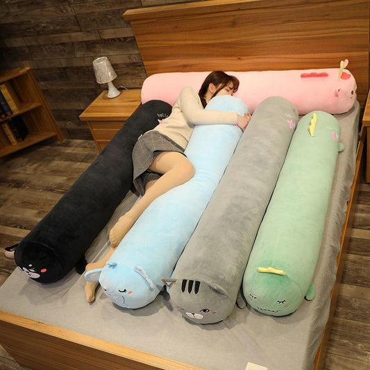 Cartoon Sleeping Long Pillow Animal Sleeping Pillow Plush Sleeping Pillow Removable and Washable Bed Cushion Boyfriend Pillow