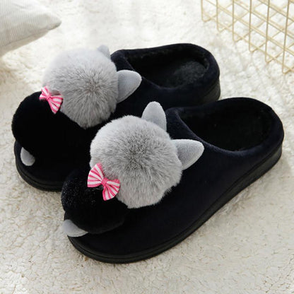 Indoor Casual Cotton Slippers Men's and Women's Slippers Keep Warm and Comfortable In Autumn and Winter