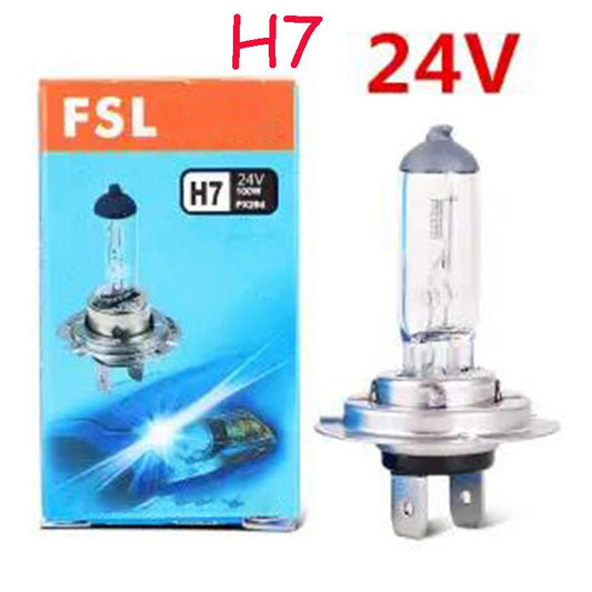 1pc Lighting 24V100W Car Truck Bulb Front Headlight Super Bright Hernia Bulb H1 H4 H7 H3 24V100W HB3 HB4 9005 9006 12V55W Halogen Bulb