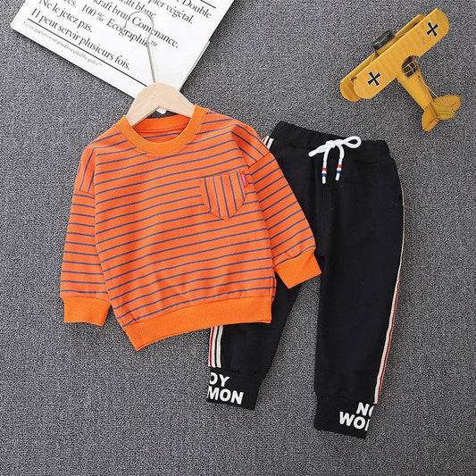 Baby Autumn Suits Children's Clothing Boys' Spring and Autumn Long-sleeved Two-piece Baby Clothes 0-6 Years Old