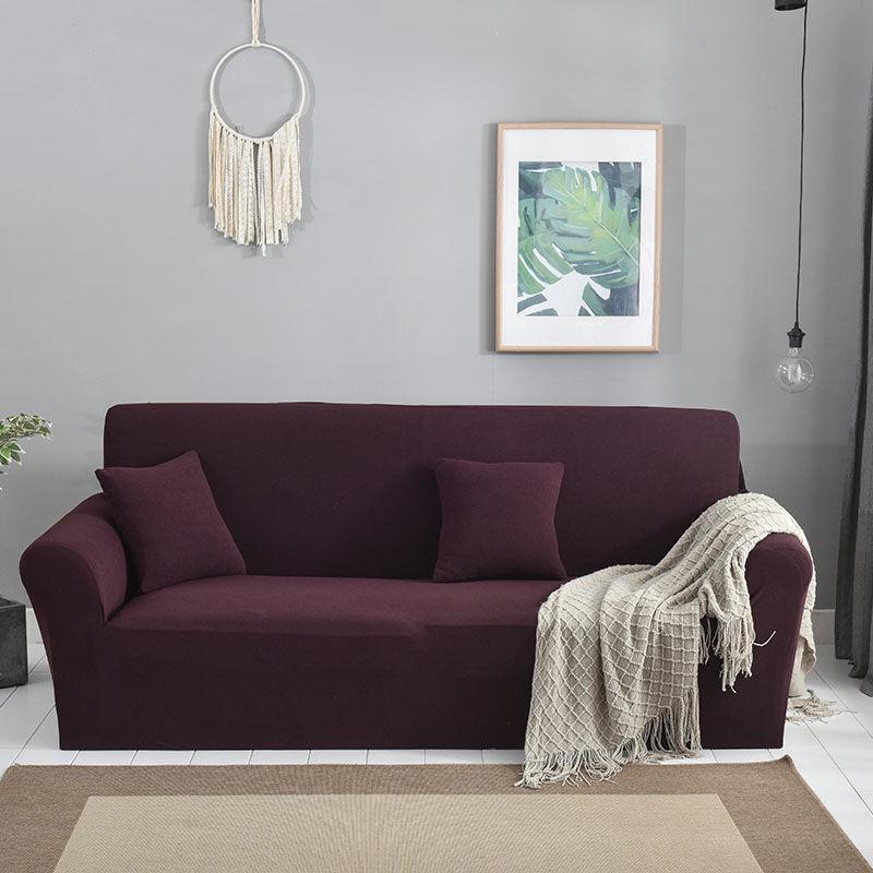 Pure color Solid Sofa Cover Modern Elastic Couch cover Furniture Protector Living Room1/2/3/4 Seater